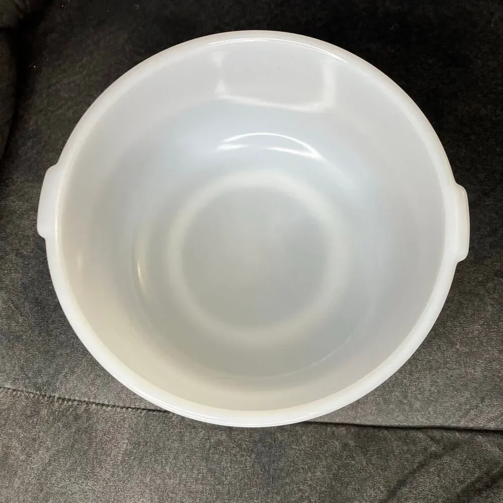 Vintage Glasbake Mixmaster Sunbeam 19CJ Large White Milk Glass Mixer Mixing Bowl
